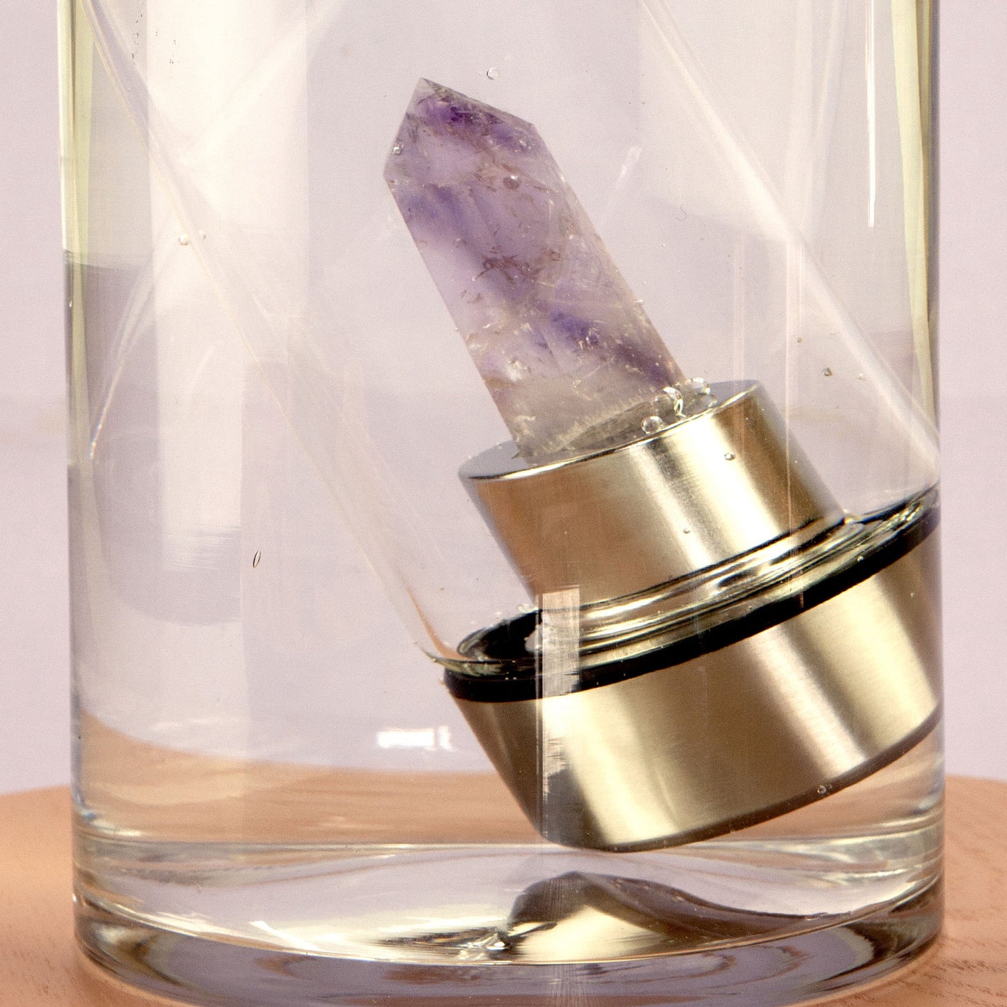 Amethyst crystal water bottle gift - spiritual wellness calming gift for her Australia Alchemy Crystal Co