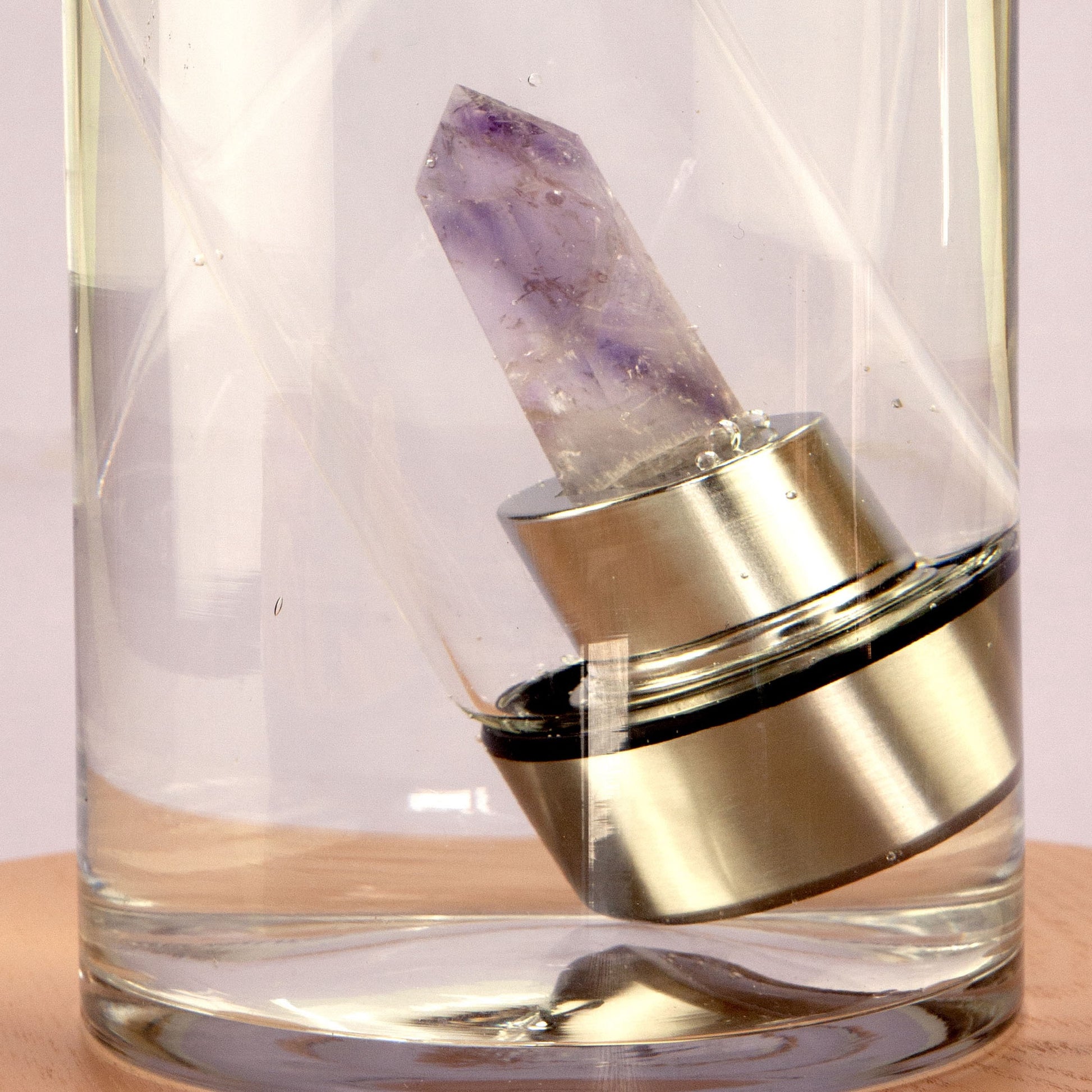 Amethyst crystal water bottle gift - spiritual wellness calming gift for her Australia Alchemy Crystal Co